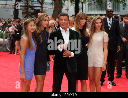 The Expendables 3 - World film premiere held at the Odeon cinema - Arrivals  Featuring: Sylvester Stallone Where: London, United Kingdom When: 04 Aug 2014 Stock Photo