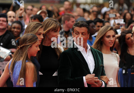 The Expendables 3 - World film premiere held at the Odeon cinema - Arrivals  Featuring: Sylvester Stallone Where: London, United Kingdom When: 04 Aug 2014 Stock Photo