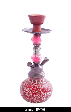 Pink hookah isolated on a white background Stock Photo