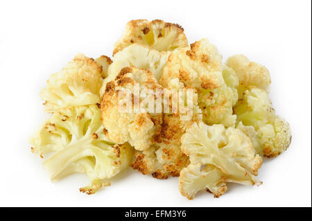 roasted cauliflower on white background Stock Photo