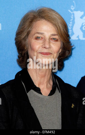 Berlin, Germany. 06th Feb, 2015.Charlotte Rampling during the '45 Years' photocall at the 65th Berlin International Film Festival/Berlinale 2015 on February 06, 2015 Stock Photo