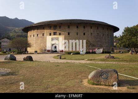 Zhencheng Lou, tulou, earth building of Hakka people, Yongding, Fujian, China Stock Photo