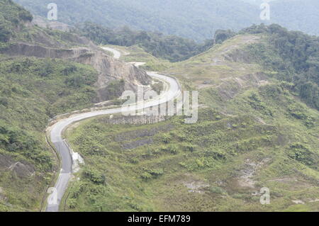 winding mountain road to Genting Highlands, Malaysia Stock Photo