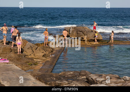 Maroubra Mahon Rock Pool, Sydney, New South Wales, Australia Stock Photo