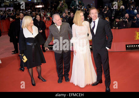 Director Werner Herzog, his wife Lena Herzog, Nicole Kidman and Damian Lewis attending the 'Queen Of The Desert' premiere at the 65th Berlin International Film Festival/Berlinale 2015 on February 06, 2015. Stock Photo