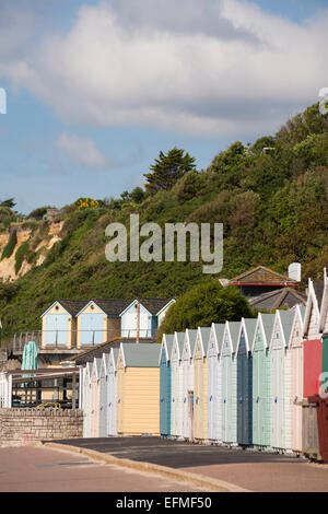 Beach huts at Alum Chine, Bournemouth, Dorset UK on a sunny day in June Stock Photo