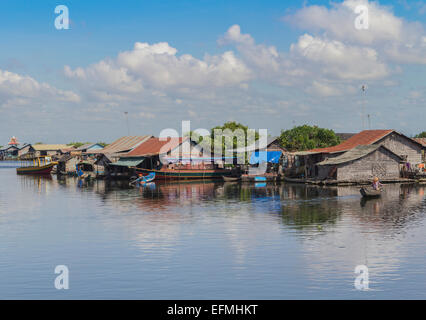 Cambodian Floating Village Stock Photo