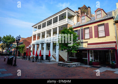 Restored Taylor Hotel, Loudoun Street Pedestrian Mall, Winchester, Virginia Stock Photo