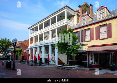 Restored Taylor Hotel, Loudoun Street Pedestrian Mall, Winchester, Virginia Stock Photo