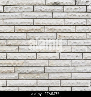 White limestone brick wall's fragment Stock Photo