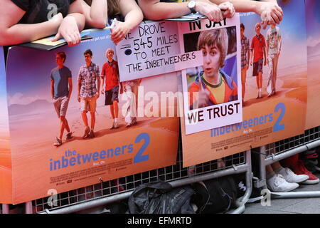 'The Inbetweeners 2' - World Premiere held at Vue Cinema West End - Arrivals  Featuring: Atmosphere Where: London, United Kingdom When: 05 Aug 2014 Stock Photo