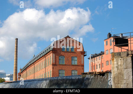 Waterfall, Motala Stream, Norrköping Sweden Stock Photo