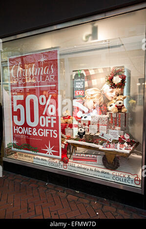British home stores shop front Birmingham bhs Christmas discount display sales offers Stock Photo