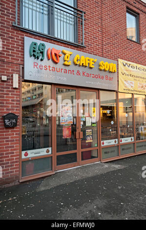 shops china town Birmingham city cafe soya noodle bar and restaurant Stock Photo