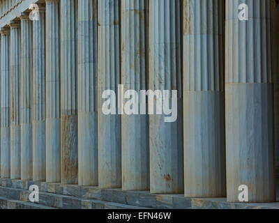 Athens, Greece ancient Agora fluted columns Stock Photo