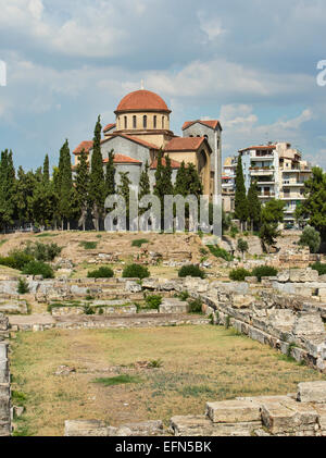 Athens Greece Holy Trinity Church Kerameikos Cemetery. Stock Photo