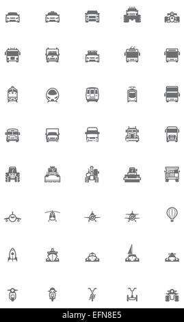 Vector transport icon set Stock Photo