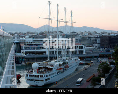 Athens, Greece port Wind Star sailing ship Stock Photo