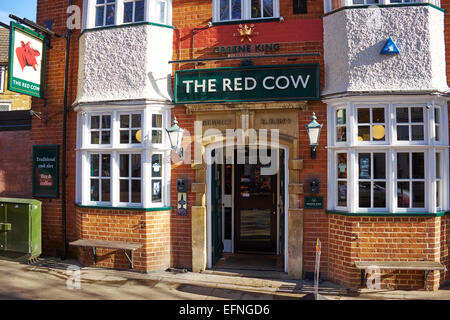 The Red Cow Public House High Street Market Harborough Leicestershire UK Stock Photo