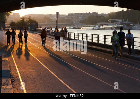 Under the Pont des Invalides, Paris, France. Stock Photo