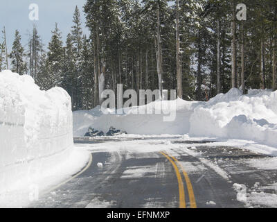 Lewis River Parking lot (3) Spring plowing; Davey Wyatt; Spring, 2011 Stock Photo