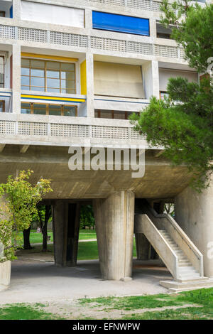 Unité d'Habitation, Le Corbisuer, Marseille, France, Modernist, Brutalist Architecture Stock Photo