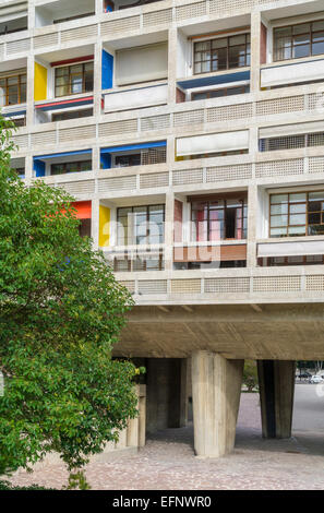 Unité d'Habitation, Le Corbisuer, Marseille, France, Modernist, Brutalist Architecture Stock Photo