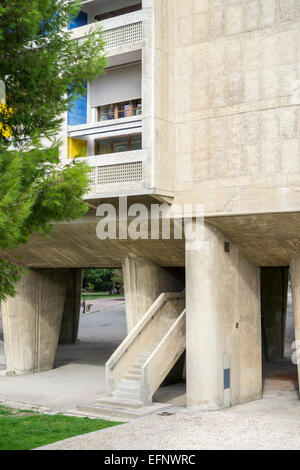 Unité d'Habitation, Le Corbisuer, Marseille, France, Modernist, Brutalist Architecture Stock Photo