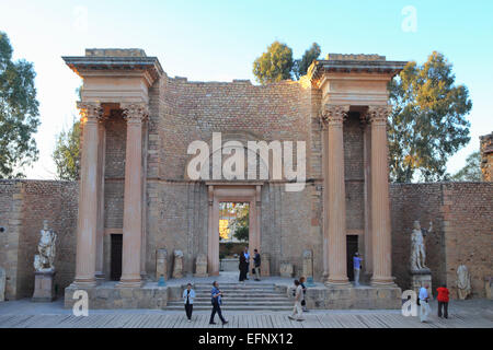 Roman theater, Guelma, Guelma Province, Algeria Stock Photo