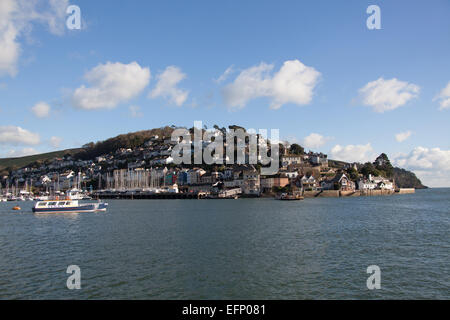 Town of Dartmouth, England. Picturesque view of the River Dart and Kingswear. Stock Photo