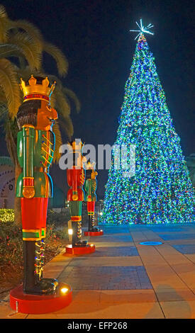 Christmas decoration in downtown Orlando, Florida. Stock Photo