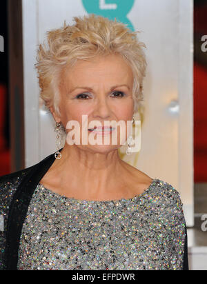 London, UK. 8th February, 2015. Actress Julie Walters arrives at the 67th annual EE British Academy Film Awards, Baftas, at Royal Opera House in London, Great Britain, on 08 February 2015. Photo: Hubert Boesl /dpa - NO WIRE SERVICE - Credit:  dpa picture alliance/Alamy Live News Stock Photo