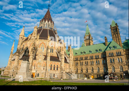 Centre Block on Parliament Hill, Ottawa, Ontario, Canada, North America Stock Photo