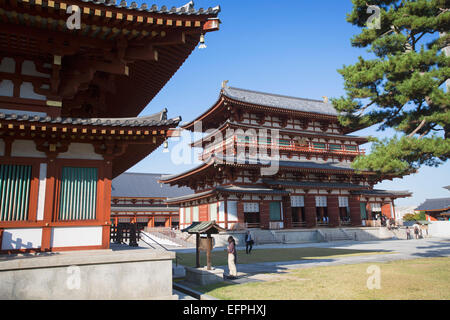 Main Hall at Yakushiji Temple, UNESCO World Heritage Site, Nara, Kansai, Japan, Asia Stock Photo