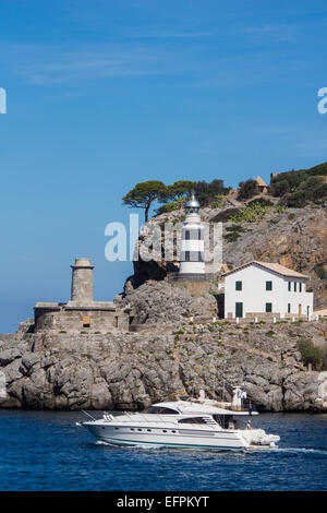 Port de Soller is located on the Nortwest coast of Mallorca and popular amongst sailors. Stock Photo