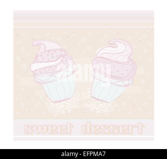Lovely Cupcake Design Stock Vector