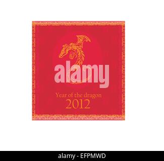 Vector card of year of the dragon Stock Vector