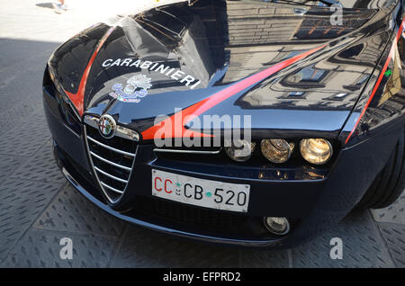 Italian police car, Florence Italy Stock Photo