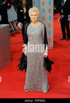 Actress Julie Walters arrives at the 67th annual EE British Academy Film Awards, Baftas, at Royal Opera House in London, Great Britain, on 08 February 2015. Photo: Hubert Boesl Stock Photo