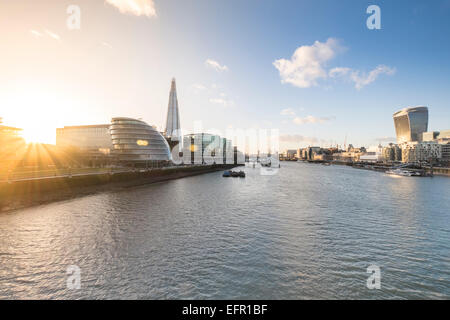 A cityscape of London, England, including the More London Development. Stock Photo