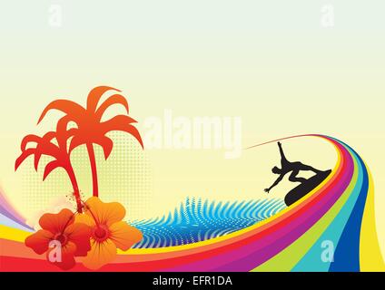 summer background, vector illustration Stock Vector