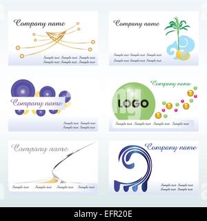 White Visiting cards vector illustration - easy to change. EPS is print ready and CMYK color space. Stock Vector