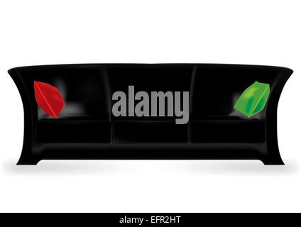 Modern sofa isolated on white background Stock Vector