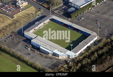 aerial view of Scunthorpe United football ground Glanford Park, UK ...