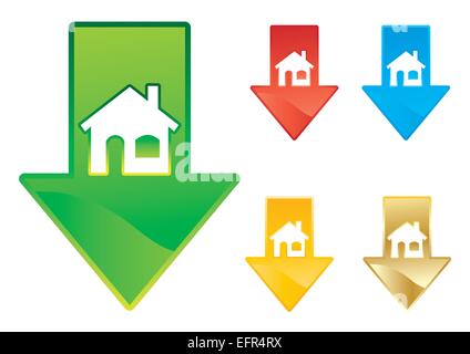 Housing market price drop concept vector illustration Stock Vector
