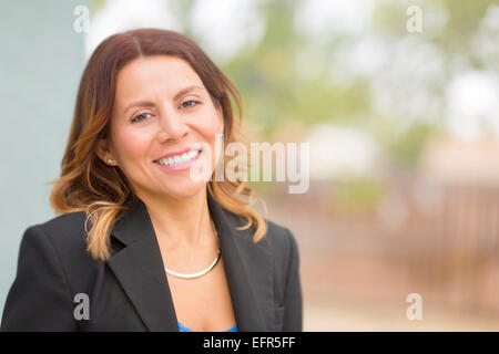 Business woman smiling Stock Photo