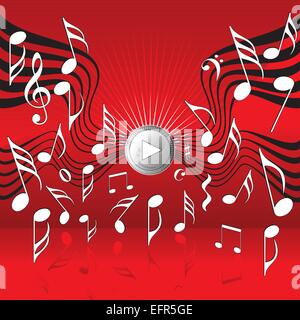 On the wings of music conceptual vector illustration Stock Vector