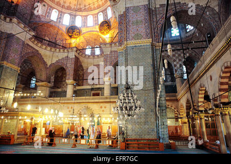Interior of New Mosque or Yeni Cami (1665), Istanbul, Turkey Stock Photo