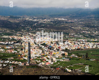 Los Llanos de Aridane, the biggest city on the Canary Island of La Palma Stock Photo