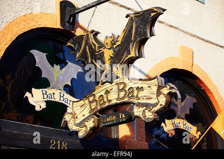 Bat Bar, 6th Street, Austin, Texas Stock Photo